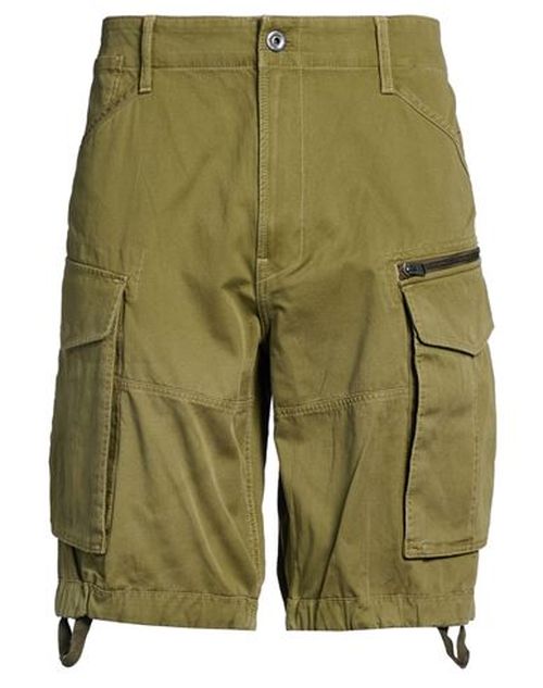 Man Shorts & Bermuda Shorts Military green Size 32 Cotton