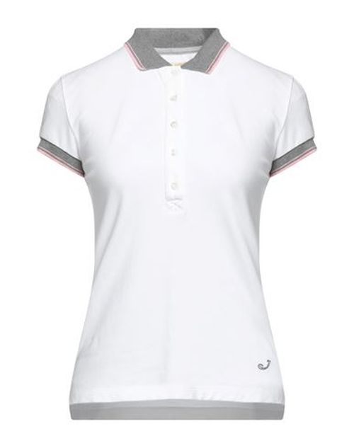 Jacob Cohёn Woman Polo shirt White Size S Cotton, Elastane