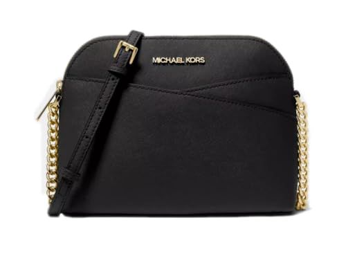Michael Kors Womens Dome Jet Set Medium Crossbody Leather Handbag 