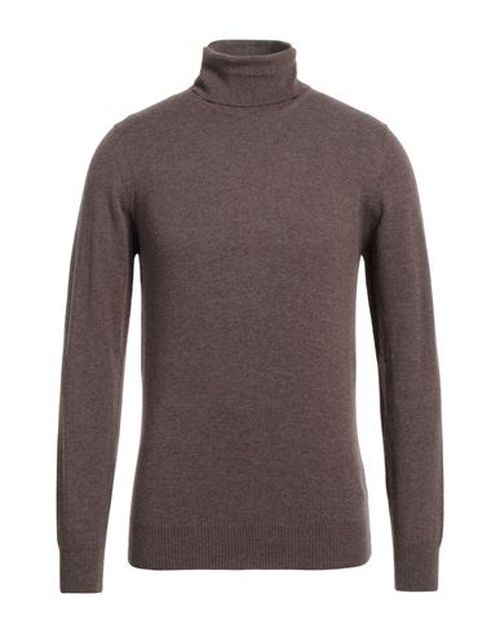 Alpha Studio Man Turtleneck Khaki Size 38 Geelong Wool