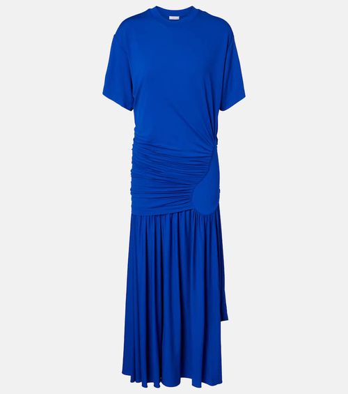 Draped jersey T-shirt dress