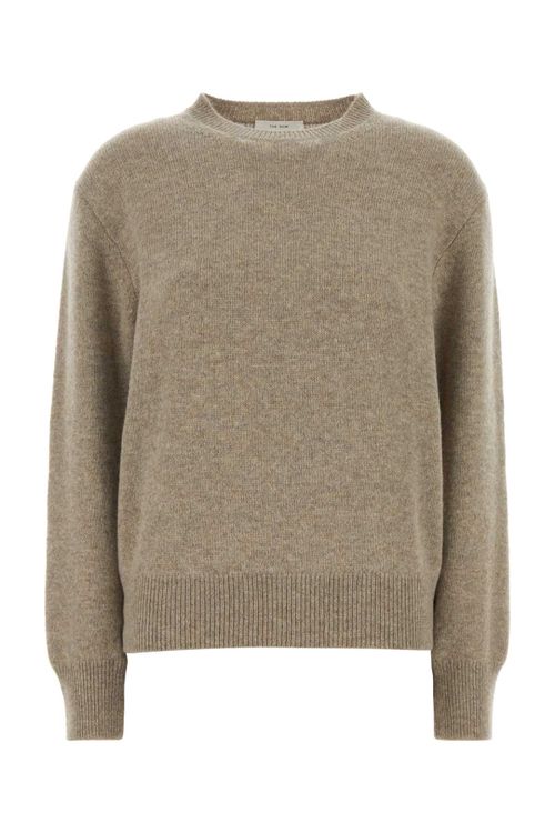 Cashmere Crewneck Sweater — Beige