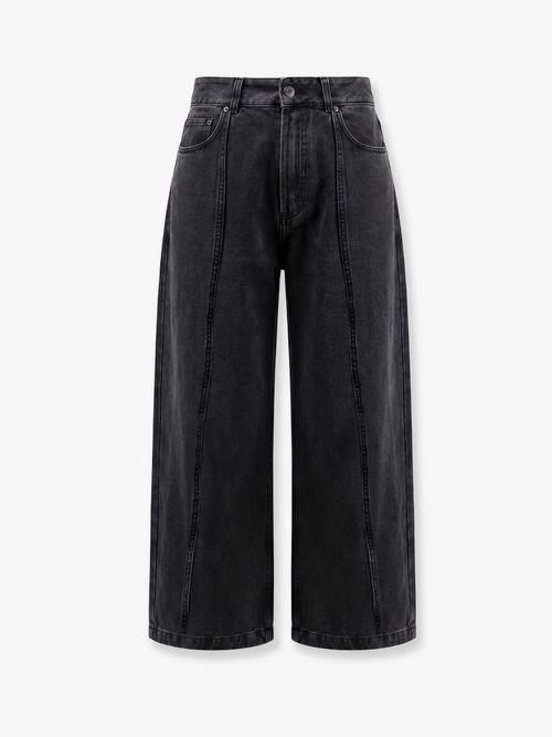 Balloon-fit Black Denim Jeans — Black