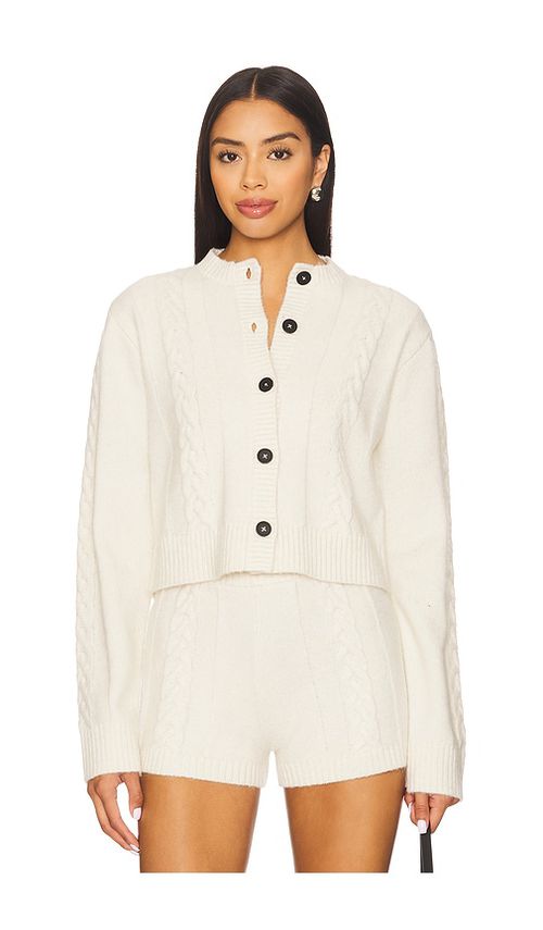 & Reckless Jess Knit Cardigan in Cream. - XL also in L, M