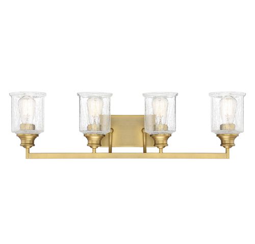 Savoy House Hampton 4-Light Bathroom Vanity Light in Warm Bras