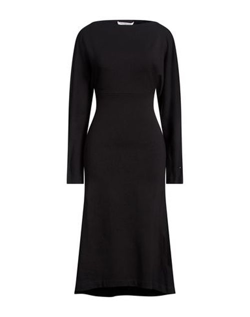 Woman Midi dress Black Size 6 Acrylic, Virgin Wool