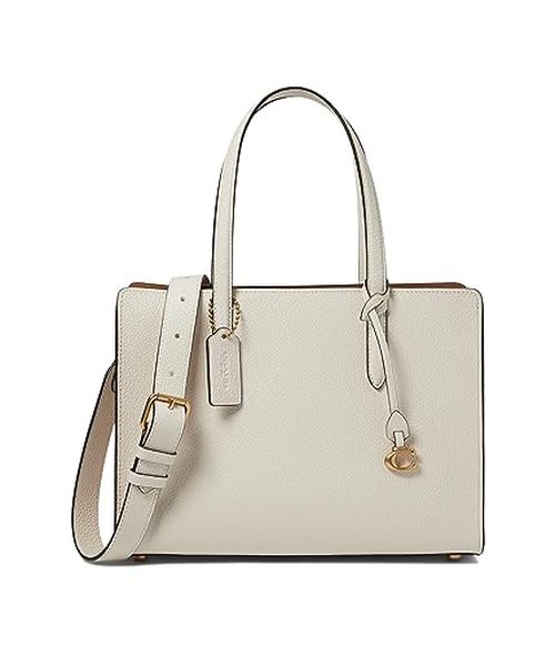 COACH Polished Pebble Leather Carter Carryall 28 Chalk One Size