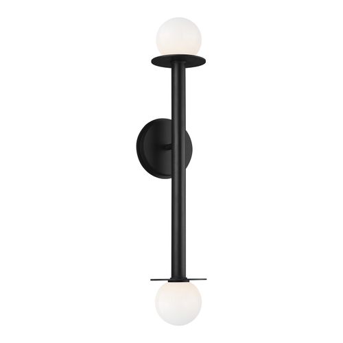 Visual Comfort Studio Nodes 2-Light Wall Sconce in Midnight Black by Kelly Wearstler