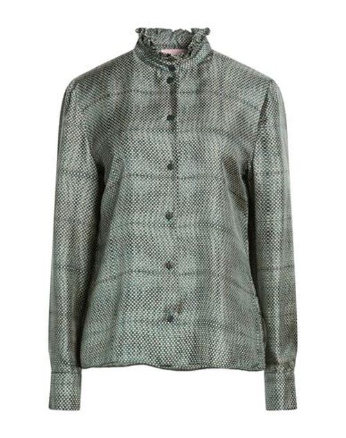 Woman Shirt Dark green Size 8 Silk