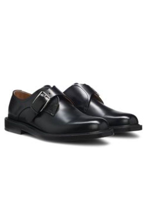 BOSS Runway monk shoes in Italian leather - Black Men's Business Shoe