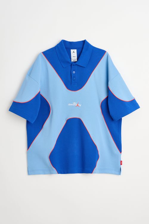 Jordan x Awake NY Track Polo Light Blue / Game Roya