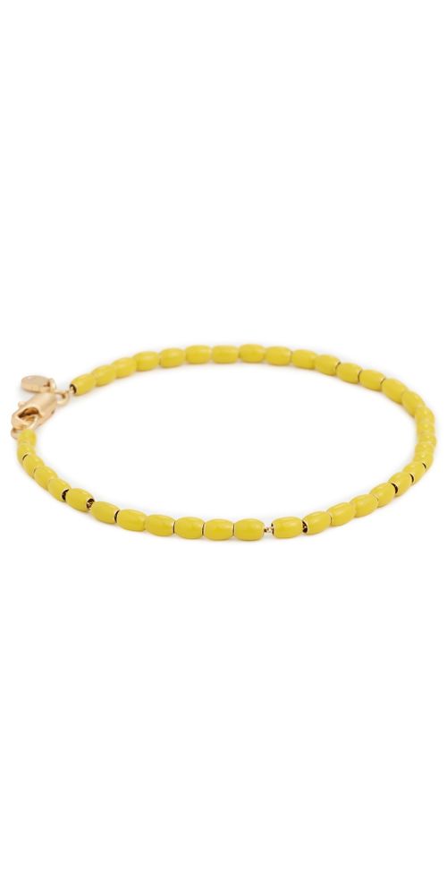 Enamel Barrell Chain Bracelet Yellow One Size