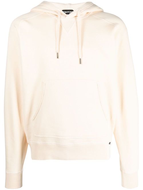 Drawstring cotton hoodie - Neutrals