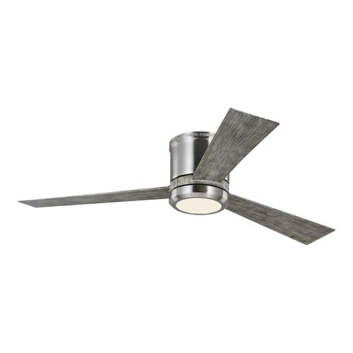 LED Clarity 52" Indoor Ceiling Fan in Brushed Stee