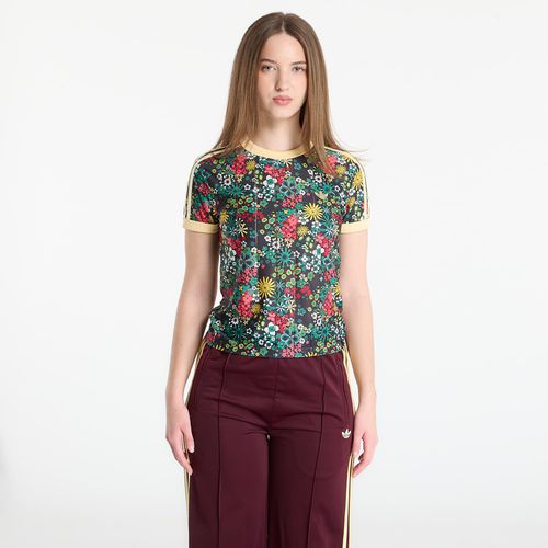 T-shirt adidas X Liberty London 3 Stripes T-Shirt Black/ Bold Green/ Collegiate Green- Eqt Yellow