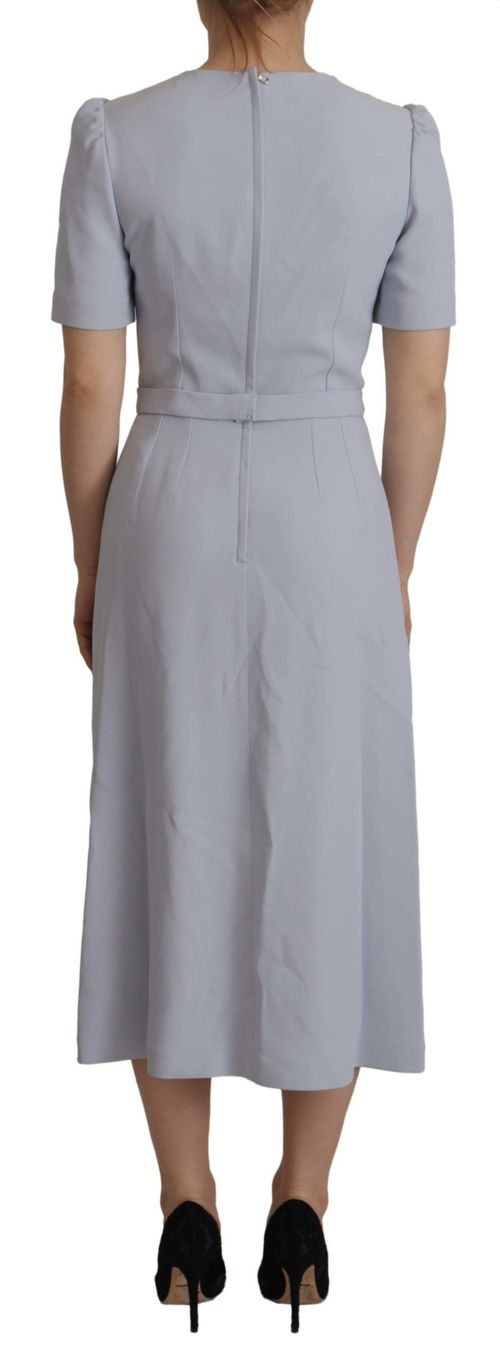 Stretch Cady A-Line Dress — Blue