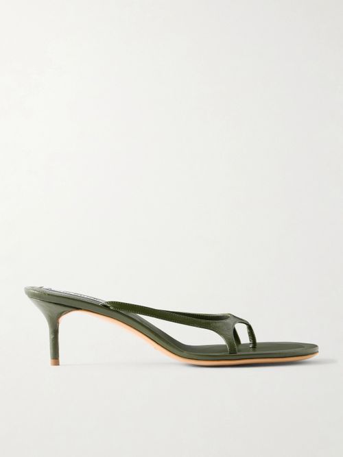 Patent-leather Sandals - Green
