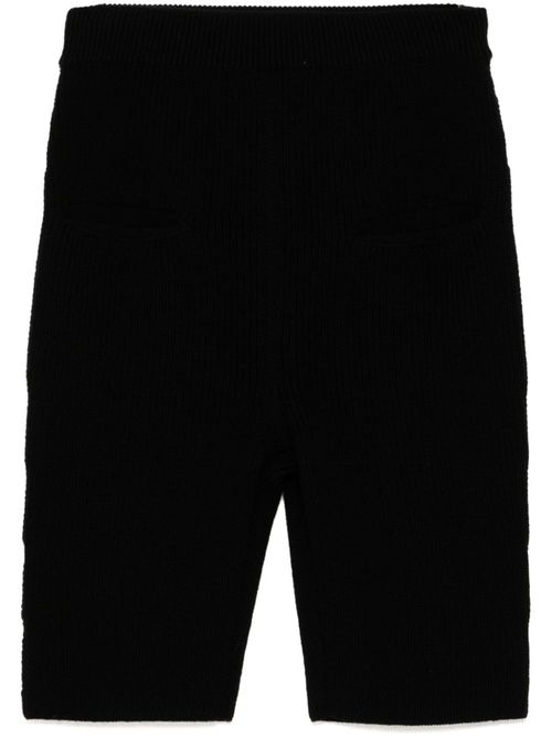 Wool knitted short - Black