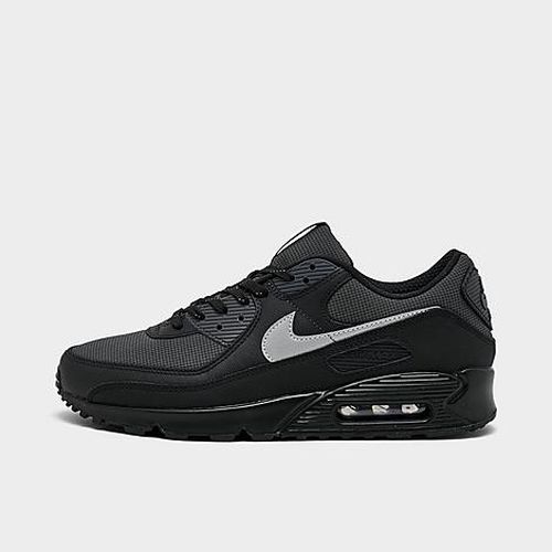 Men's Air Max 90 Casual Shoes in Black/Reflective Silver/Anthacite
