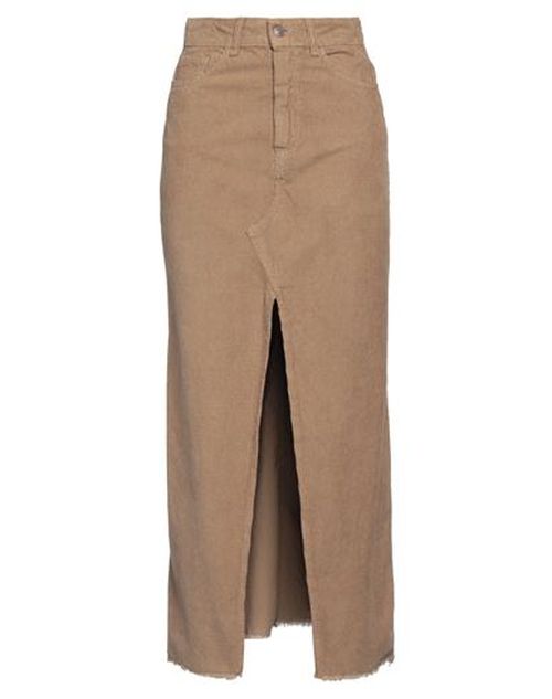 Woman Maxi skirt Camel Size M Cotton, Elastane
