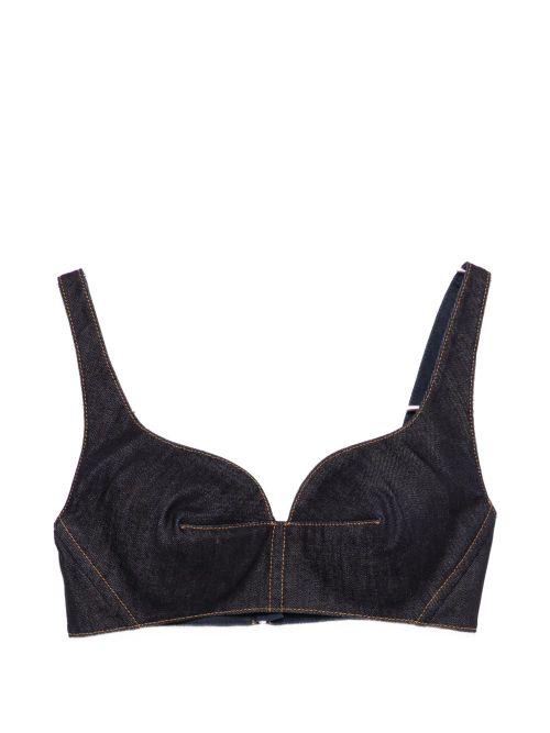 Denim cotton bra top