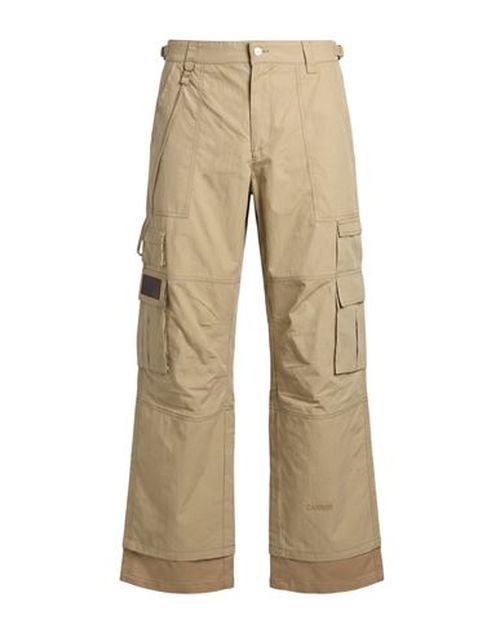 Man Pants Beige Size M Cotton, Nylon