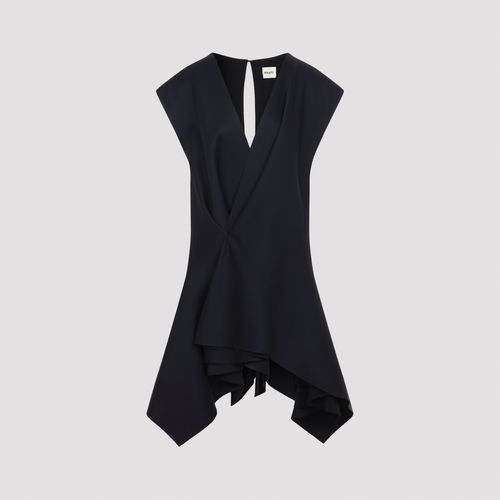 Slit-detail Sleeveless Midi Dress