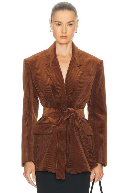 Monse Deconstructed Lapel Tailored Jacket in Brown - Brown. 4 also