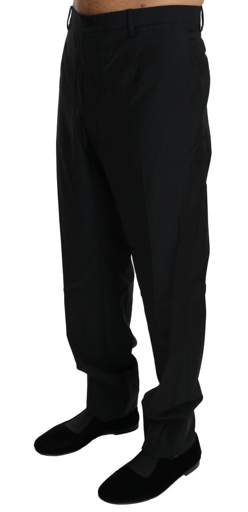 Virgin Wool Trousers — Black