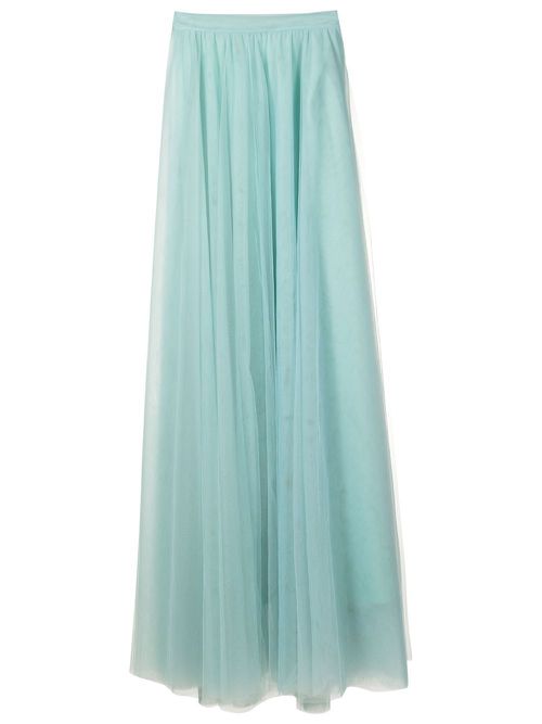 Tulle maxi skirt - Green