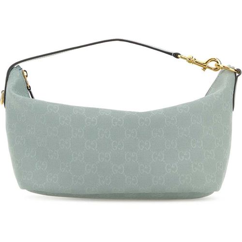 Gucci Light Blue Canvas Gucci Vanity Handbag
