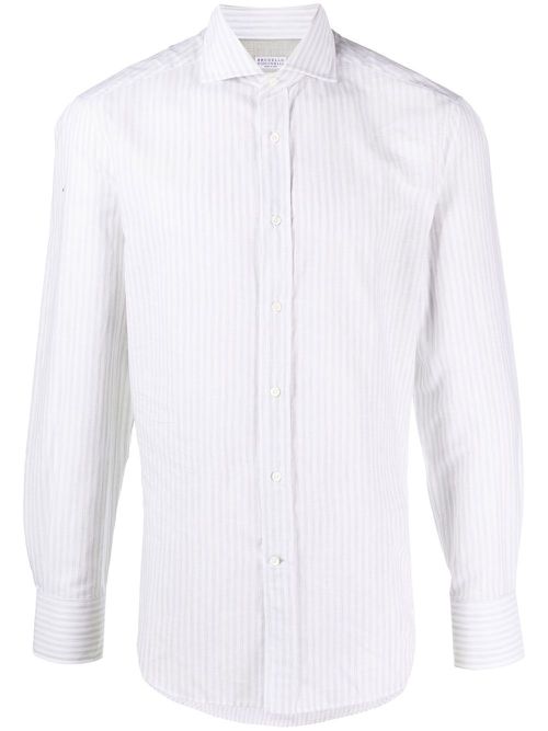Long-sleeve striped shirt - Grey