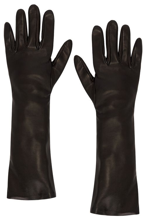 NOUR HAMMOUR Long Gloves in Black - Black. L also in