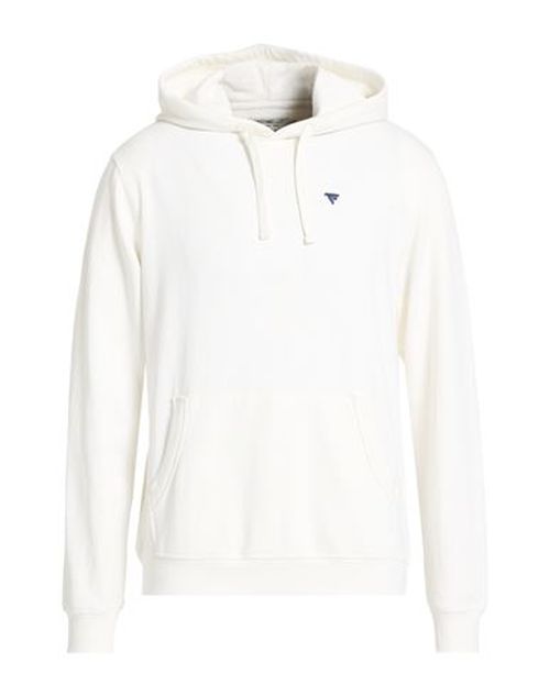 Man Sweatshirt White Size L Cotton, Polyester