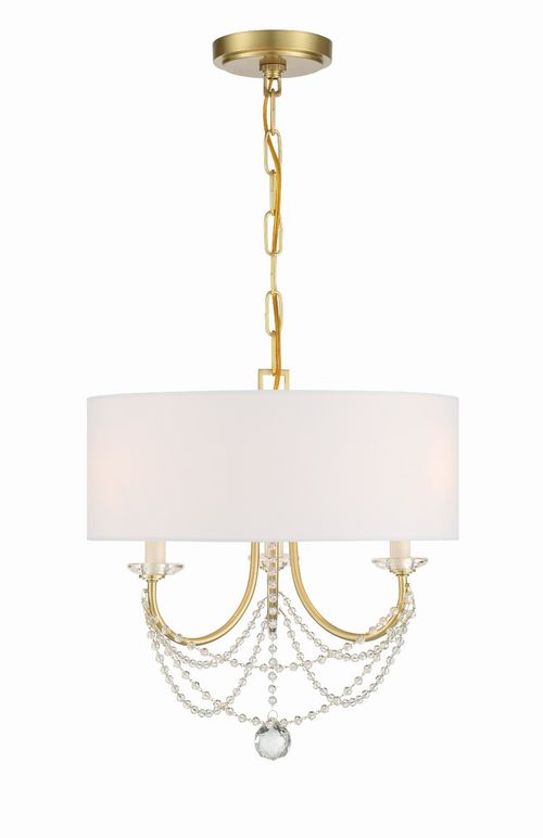 Delilah 3-Light Mini Chandelier in Aged Bra