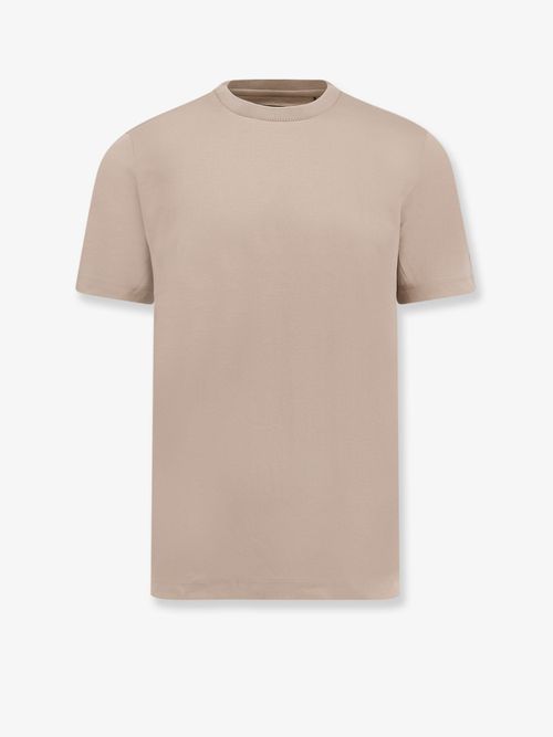Cotton Crew Neck T-Shirt — Beige