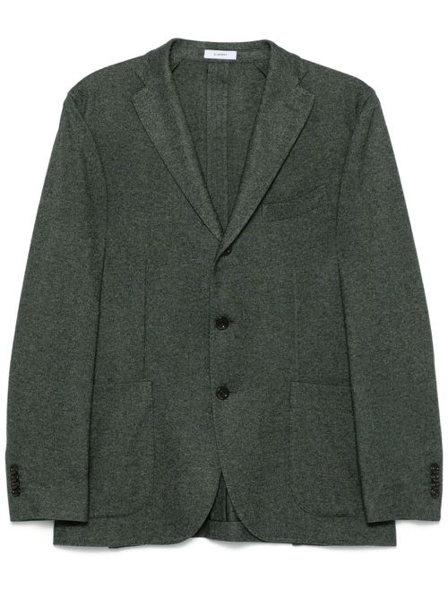 Mélange-effect blazer - Green
