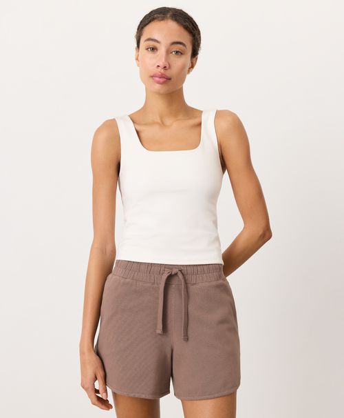 Women's Cream On The Go-To Square Neck Tank
