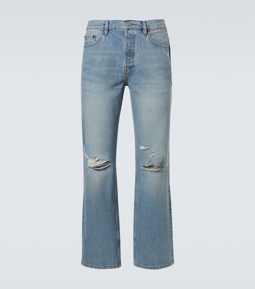 Relaxed Jean distressed straight jeans