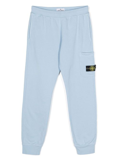 Compass-badge track pants - Blue