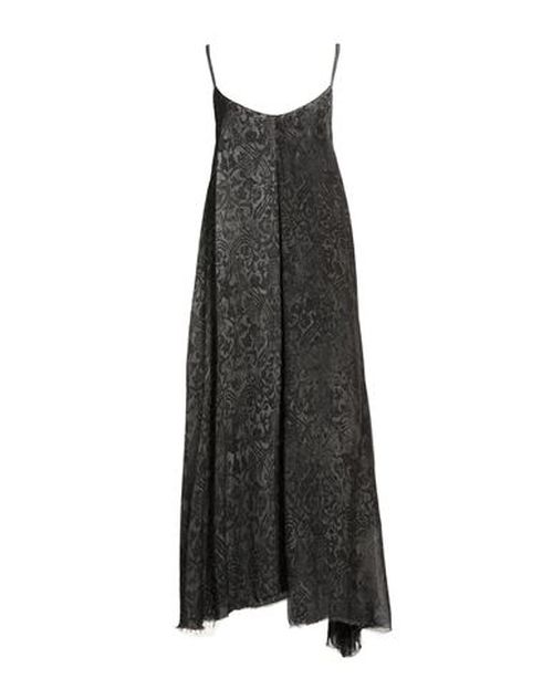 Woman Midi dress Charcoal Size S Rayon, Viscose