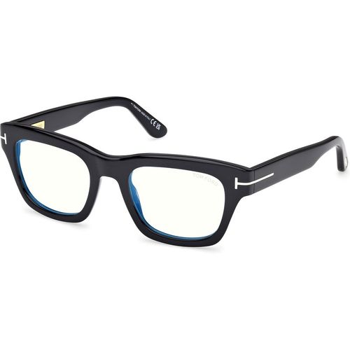 TOM FORD Unisex TOM FORD FT6036-B 001 Optical frames Acetate Black Squared Norma