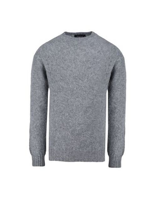 Man Sweater Grey Size XL Virgin Wool