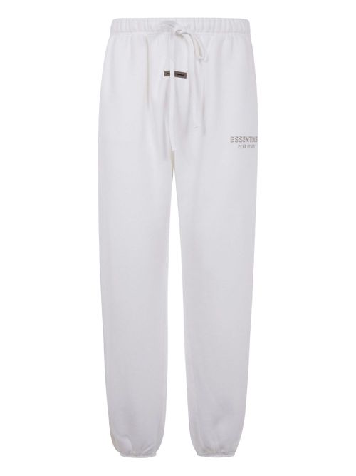 Embossed-logo track pants - White