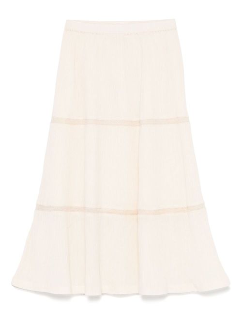 Cotton A-line skirt - Neutrals