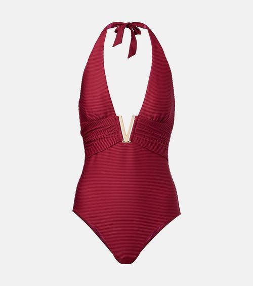 Cassis halterneck ruched swimsuit