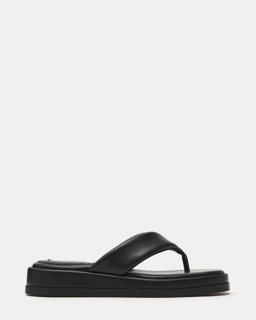 Steve Madden Women's Bella Thong Sandals - Black - - Synthetic