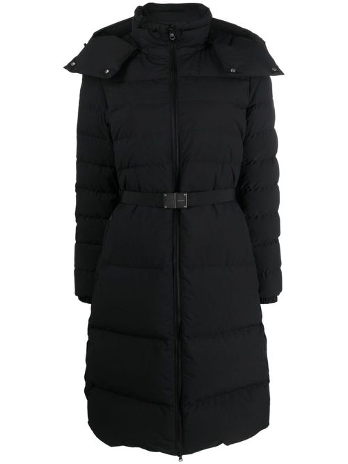Burniston belted padded coat - Black