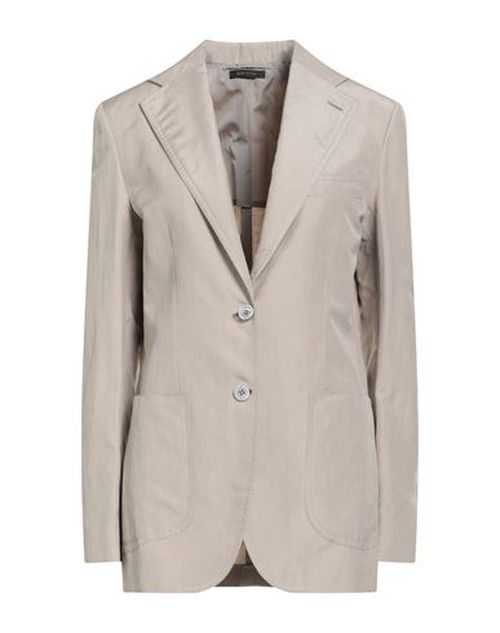 Woman Blazer Beige Size 4 Silk, Linen