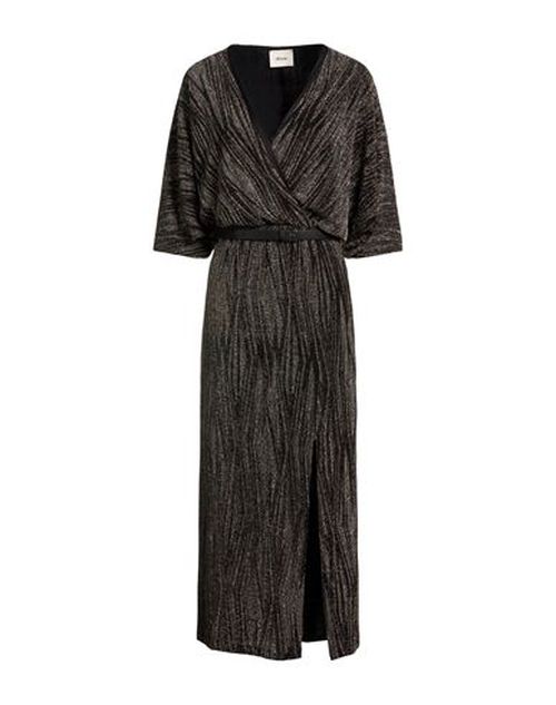 Woman Maxi dress Black Size M Polyamide, Metallic fiber, Elastane